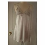 Anthropologie Intimates & Sleepwear | Anthropologie Silk Embroidered Chemis Size M Ivory | Color: Silver | Size: M
