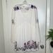 Free People Dresses | Free People White Tunic Mini Dress Embroidered Bell Sleeves Lined Sz.Xs | Color: White | Size: Xs