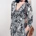 Anthropologie Dresses | Hd In Paris Snake Print Animal Dress Faux Wrap | Color: Black/White | Size: S