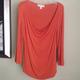 Michael Kors Tops | Michael Kors Drape Neck Top | Color: Orange | Size: M