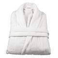 Women's Men's 100% Turkish Cotton 400gsm Terry Towelling Shawl Collar Bathrobe Dressing Gown (Large - Chest Size 49" - 52" | Length 50", White)