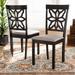 Baxton Studio Samwell Modern Grey Fabric & Dark Brown Finished Wood 2-PC Dining Chair Set - Wholesale Interiors RH1019C-Grey/Dark Brown-DC-2PK