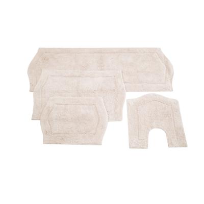 Waterford 4-Pc. Bath Rug Set Blue by Home Weavers Inc in Ivory (Size 4 RUG SET)