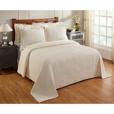 Better Trends Jullian Collection in Bold Stripes Design Bedspread by Better Trends in Ivory (Size FULL/DOUBLE)