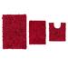 Bellflower 3-Pc. Bath Rug Set by Home Weavers Inc in Red (Size 3 RUG SET)