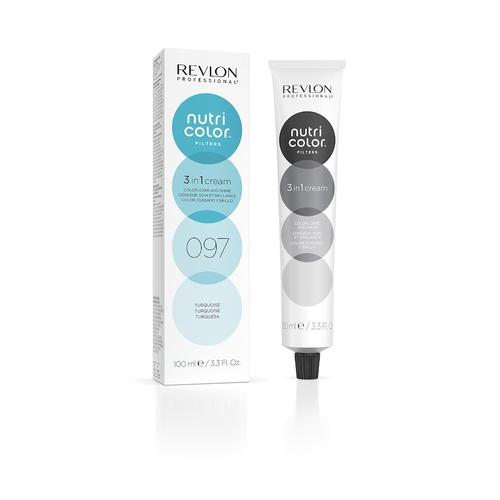 Revlon Professional – Nutri Color Filters 3 in 1 Cream Nr. 097 – Türkis Haartönung 100 ml Schwarz