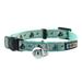 Glow In The Dark Teal Safety Buckle Removable Bell Kitten or Cat Collar, Blue