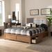 Latitude Run® Bretley Tufted Low Profile Storage Platform Bed Wood & /Upholstered/Polyester in Brown | 58.3 H x 79.5 W x 83.7 D in | Wayfair
