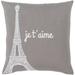 Ophelia & Co. Alwin Ice/White Transitional Pillow Cover Polyester/Polyfill in Gray | 22 H x 22 W x 5 D in | Wayfair