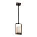 Justice Design Group Porcelina 11 Inch Tall LED Outdoor Hanging Lantern - PNA-7515W-WAVE-DBRZ