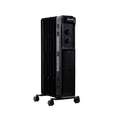 Costway 1500W Oil Filled Portable Radiator Space H...