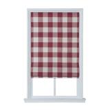 Wide Width Cordless Plaid Flat Roman Shade by Whole Space Industries in Red (Size 39" W 64" L)