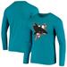 Men's Fanatics Branded Teal San Jose Sharks Classic Logo Long Sleeve T-Shirt