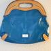 Nine West Bags | Nine West Blue & Tan Clutch W/ Magnetic Closure | Color: Blue/Tan | Size: Os