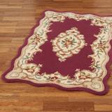 Celia Rose Aubusson Rectangle Rug, 7'6" x 9'6", Wine