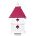 Darby Home Co Kalene 27 in x 12.5 in x 12.5 in Birdhouse Plastic/Metal in Pink | 27 H x 12.5 W x 12.5 D in | Wayfair