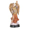 Trinx 5"H Archangel Uriel Statue Angel of Wisdom Holy Figurine Religious Decoration Resin in Orange/Yellow | 5 H x 2.5 W x 2 D in | Wayfair