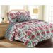Indigo Safari Cirencester Pink/White Reversible Comforter Set in Pink/Yellow | Twin Comforter + 1 Sham + 1 Throw Pillow | Wayfair