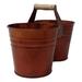 Winston Porter Jeltina Galvanized Steel Pot Planter Metal in Orange | 6 H x 11 W x 5.5 D in | Wayfair 34C1484437A54C18BB61CE469B66B75C