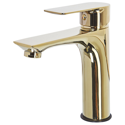 Wasserhahn Gold aus Messing Badezimmer/ Armaturen/ Badarmaturen Glänzender Klassischer Wasserhahn Modernes Design
