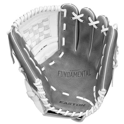 Easton Fundamental FMFP12 12" Fastpitch Softball Glove - Right Hand Throw White/Gray