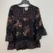 Anthropologie Tops | Anthropologie Floral Blouse | Color: Black | Size: Xs