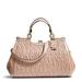 Coach Bags | Coach Carrie Gathered Twisted Leather Satchel | Color: Gold/Pink | Size: 15" (L) X 9" (H) X 5" (W)