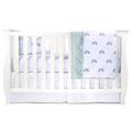 Ely’s & Co. Baby Crib Bedding Sets for Boys and Girls — 4 Piece Set Includes Crib Sheet, Quilted Blanket, Crib Skirt, and Baby Pillowcase (Blue Rainbow, 4 Piece)