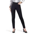 Bamans Women's Black Suit Trousers Stretch Long Straight Trousers Medium Waist Trousers Business Home Office - Black - Large