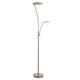 Endon Alassio Decorative Antique Brass Finish LED Mother/Father Parent & Child Standing Floor Lamp with Adjustable Reading Light