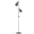 Paulmann 79690 Neordic Haldar Floor luminaire max. 2x20W Floor lamp for E14 Lamps Floor luminaire Dark Grey/Chrome matt floodlight 230V Metal Without lamp