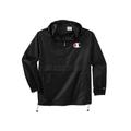 Men's Big & Tall Champion® Hooded Lightweight Anorak Jacket' by Champion in Black (Size 3XLT)