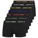 Jack & Jones Men's Boxershorts Boxer Shorts, Detail: Black-Black-Black-Black-Black-Black Black, S