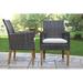 Birch Lane™ Akiva Teak Patio Dining Armchair w/ Cushion Wicker/Rattan in Brown/Gray | 36.5 H x 22 W x 26 D in | Wayfair