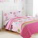 Harriet Bee Stefano Pink/White/Yellow Reversible Quilt Set Polyester/Polyfill in Pink/Yellow | Queen Quilt + 2 Shams | Wayfair