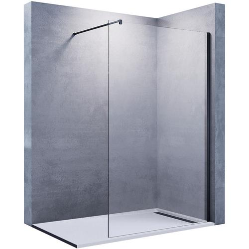 SONNI Walk In Dusche Duschwand Duschwände Duschabtrennung Schwarz 80x200cm 10mm NANO Glas mit