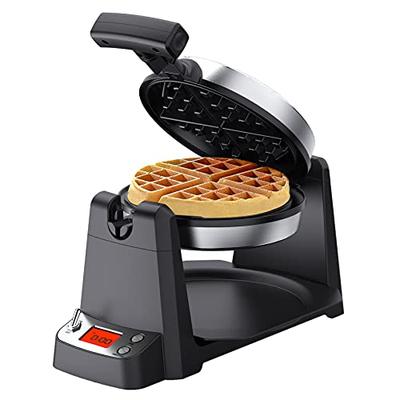 Black & Decker - Rotary Belgian Waffle Maker - Silver