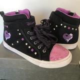 Disney Shoes | Disney D-Signed Royalty Rules Girls' High Top Shoe | Color: Black/Pink | Size: Y2
