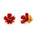 Kate Spade Jewelry | Kate Spade Crystal Red Flower Stud Earrings | Color: Red | Size: Os