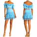 Free People Dresses | Free People Blue Mini Dress Lace Cutout Sleeveless | Color: Blue | Size: 12