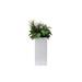 Algreen 26" Modena Tall Cube Self-Watering Resin Pot Planter Resin/Plastic in Brown/White | 25.75 H x 10.75 W x 10.75 D in | Wayfair 12402