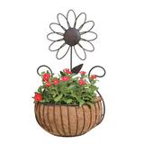 August Grove® Boyne Daisy Iron Wall Planter Metal | 25 H x 15 W x 9 D in | Wayfair 8282E5E9DBA04AF38BABCD9D7C525003