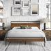 Steelside™ Metal & Wood Platform Bed Metal in Brown | 40 H x 76 W in | Wayfair F7783AD3D89E4E2A87C191BB34E10CD9