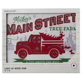 Disney Holiday | Last 1 Farmhouse Mickey Main Street Tree Light-Up Sign Last 1 | Color: Red/White | Size: 10'' H X 13'' W X 1 1/4'' D
