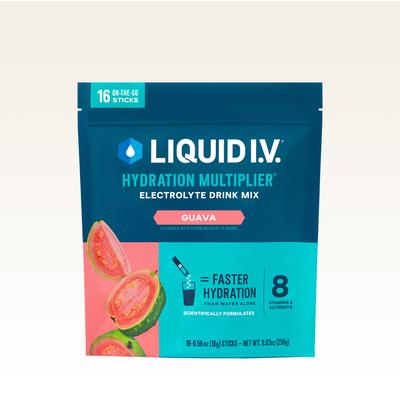 Liquid I.V. Guava Powdered Hydration Multiplier® (64 pack) - Powdered Electrolyte Drink Mix Packets