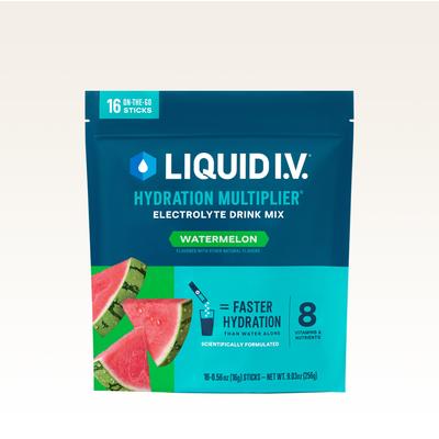 Liquid I.V. Watermelon Powdered Hydration Multiplier® (64 pack) - Powdered Electrolyte Drink Mix Packets