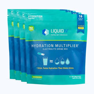 Liquid I.V. Watermelon Powdered Hydration Multiplier (64 pack) - Powdered Electrolyte Drink Mix Packets