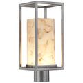 Alabaster Rocks Laguna 7" Wide Brushed Nickel LED Outdoor Post Light