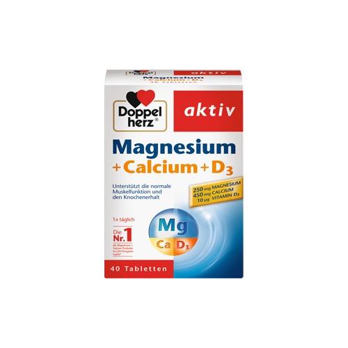 Doppelherz Gesundheit Mineralstoffe & Vitamine Magnesium + Calcium + D3 Tabletten