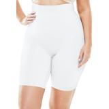 Plus Size Women's Instant Shaper Medium Control Seamless Thigh Slimmer by Secret Solutions in White (Size 24/26) Body Shaper